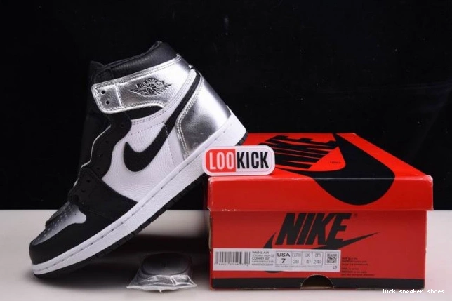 Rep LUCY HIGH WMNS CD0461-001 OG AIR SILVER JORDAN TOE 1 0722